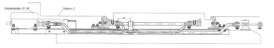 SP-6M ELECTRRO-DRIVE GARNITURE FOR R65 MARK 1/11 STREET TRANSFER FOR 750 M RADIUS CIRCULAR CIRCLE ON IRON-BETON BASE (pro