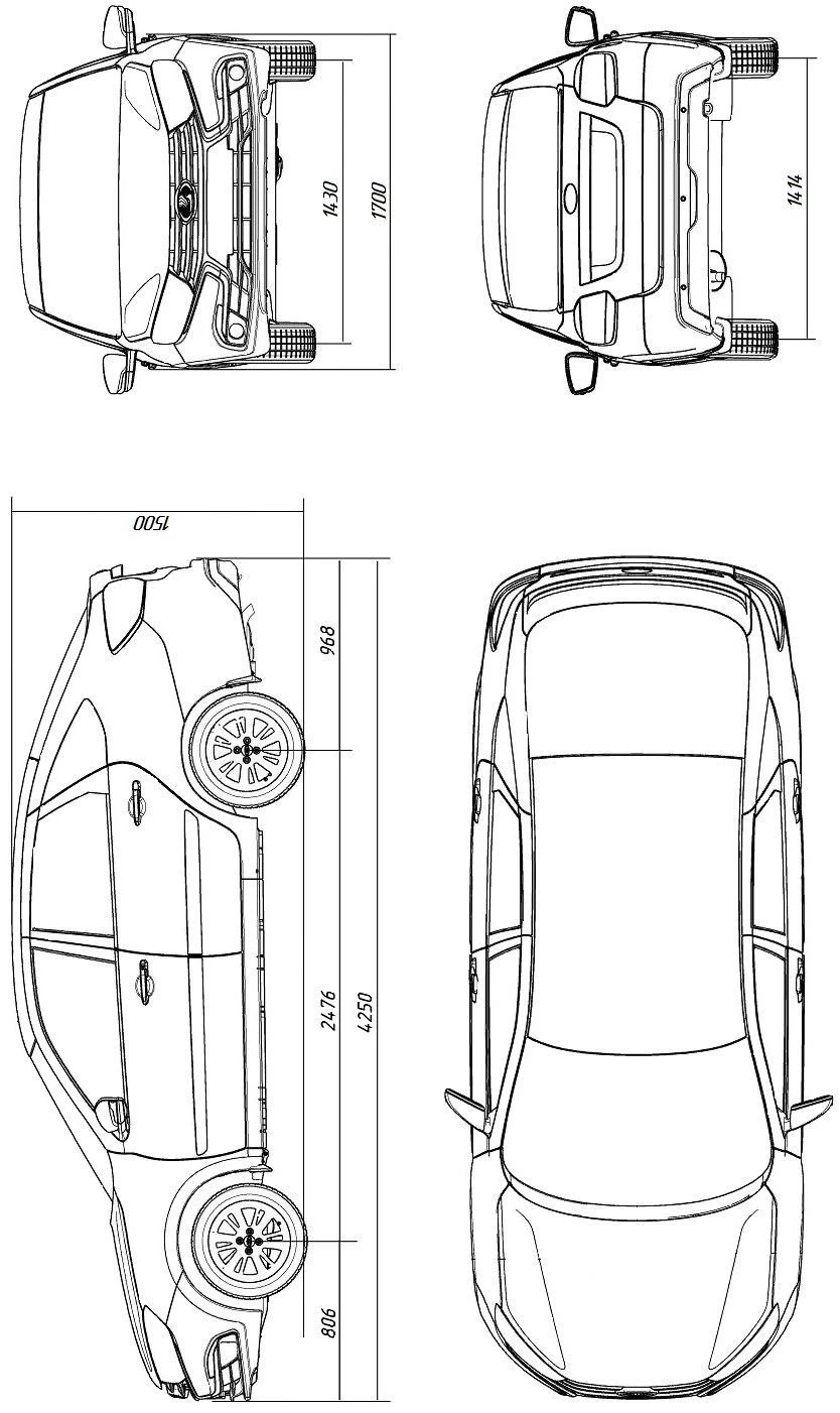 Motor vehicles for transport of people other type 2230, modification 223003 on the basis of LADA GRANTA vehicles, type