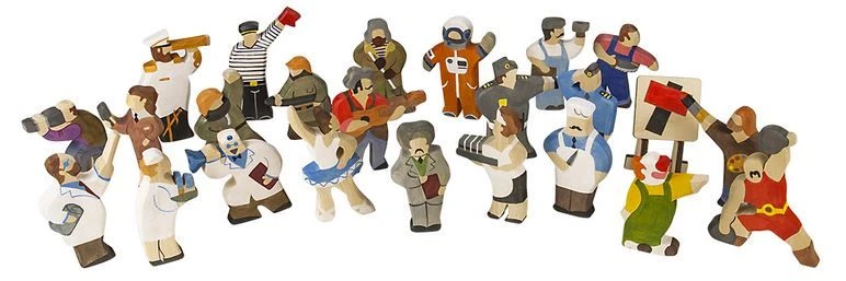 Set of wooden figures "Professions" 06031
