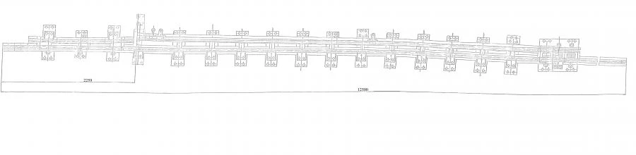 Curved frame rail of P65 type with straight shank of project LPTP.668.342.101