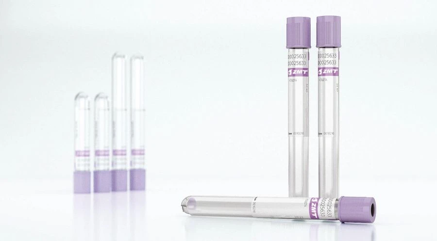 Vacuum tube for taking venous blood "ZMT" with K2EDTA filler with separating gel, size 16X100 mm, sample volume