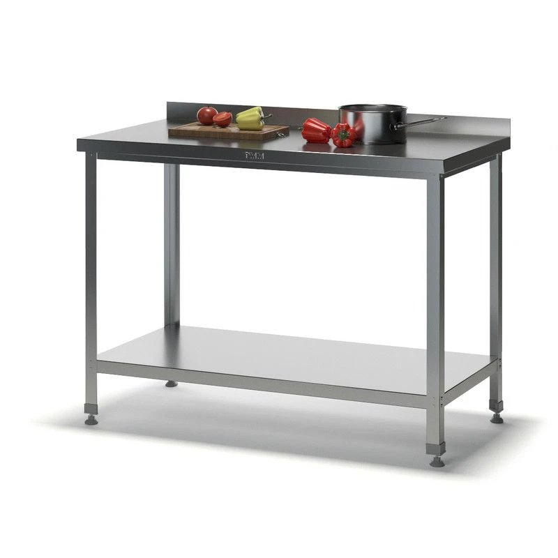 Cutting table SROP-2 with stainless and galvanised steel edge