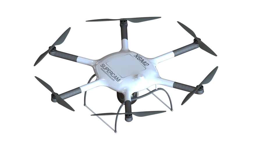 Unmanned aerial system with unmanned aerial vehicles "Supercam X6M2"