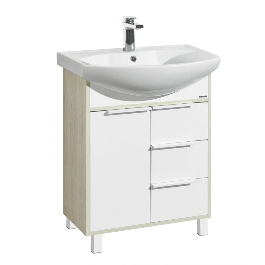 Cabinet under sink Aquaton Rico 65 white, ash factory 1A213301RIB901.A213.3.01R.IB9.0