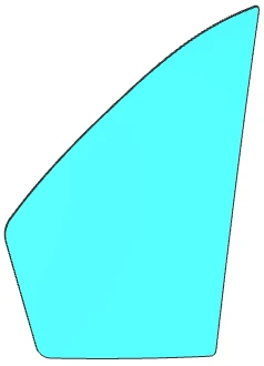 GAZ Business fixed door glass (colour C), (right) Code 00531TDR02001