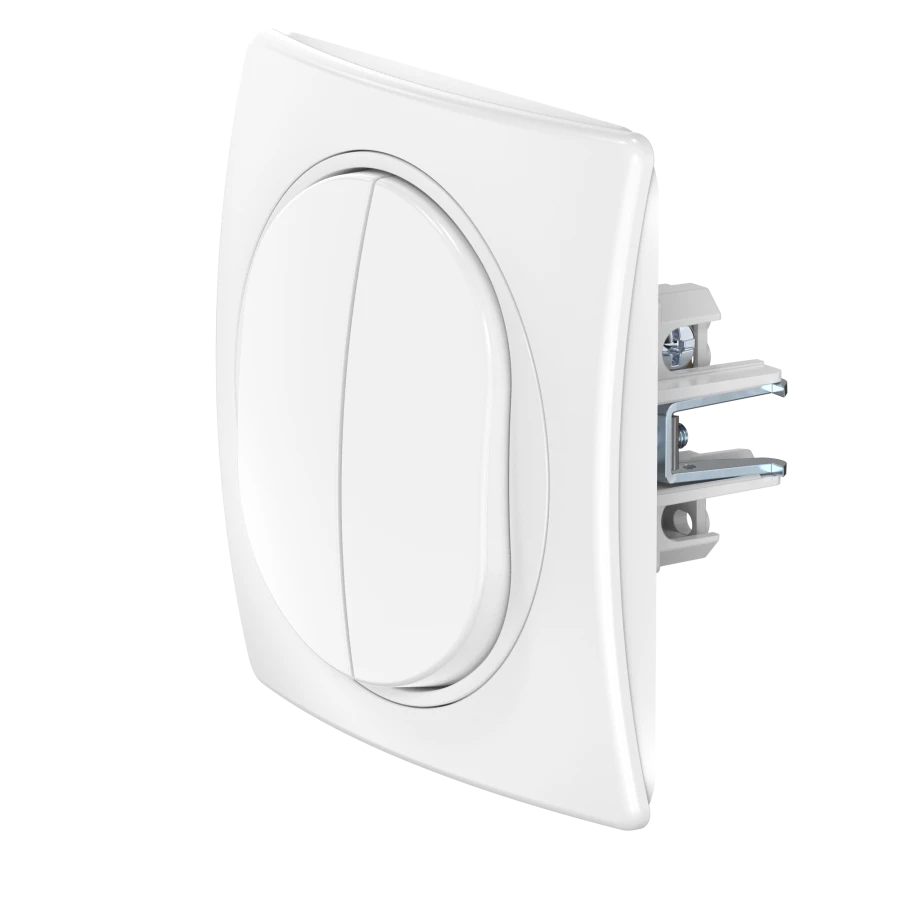 CADUCEUS ALING EON Flush-mounted two-way switch 10AX, 250V~, white, art. no. E6072.00