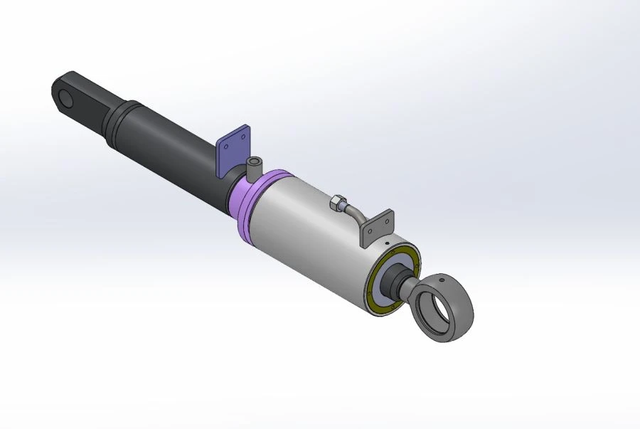 Hydraulic cylinder of blade tilt Liebherr-Components AG 160.80x200 URST.306417.020