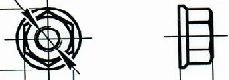 Nut for screws, article no. 415.030