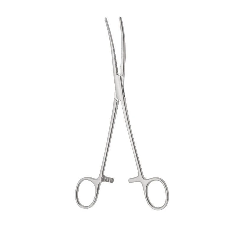 TZ-01-288-19,6 Toothed hemostatic clamp, curved, 196 mm