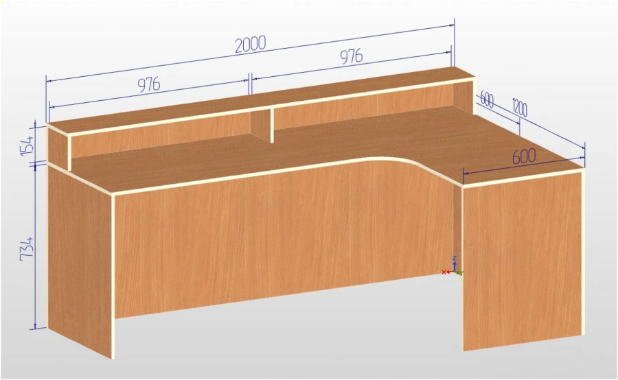 Corner table for teacher art.U.02.27