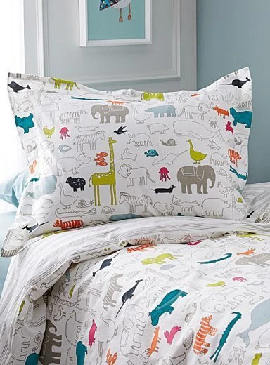 Set of bed linen for children, including newborns, children under 1 year of age and teenagers made of cotton fabrics