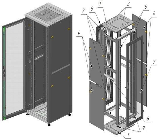 Telecommunication cabinet ??-?-42U-600?2015?2015?600-SGP
