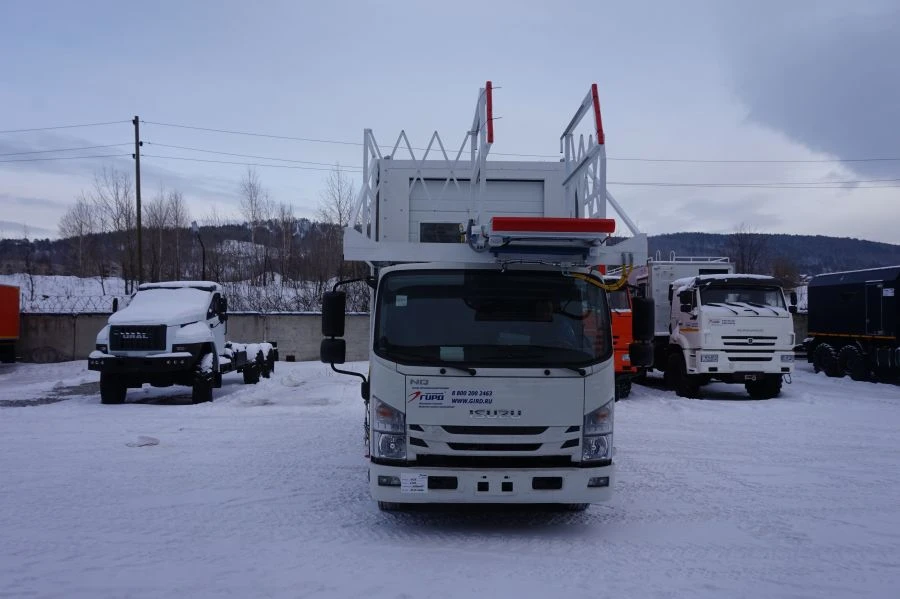 Special van on ISUZU NQR90L-H, NQR90L-K, NQR90L-L, NQR90L-M chassis. GIRD brand. Type 5765N. Modification 5765N-00