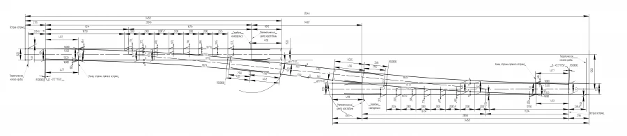 Single ramp of type P65 grade 1/11 on reinforced concrete bars of the project 2799.00.000-19