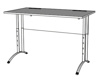 Desk 2-seater (pupil's table) adjustable with adjustable slope of the table top