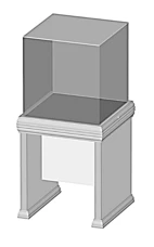 Horizontal display cabinet 644 x 644 x 1370 mm