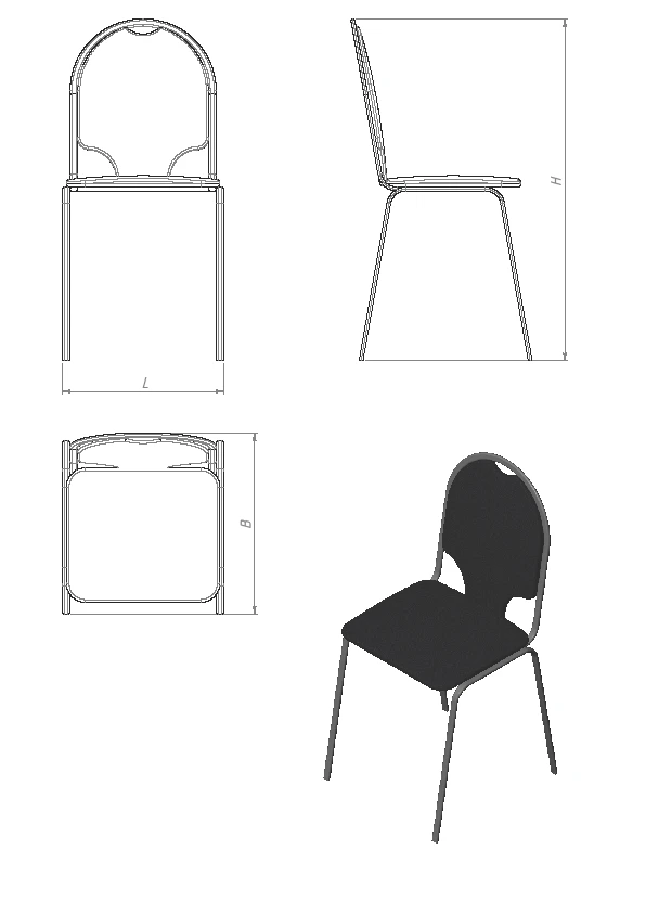 Kitchen chair (series STU.K)