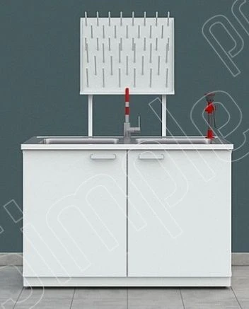 Metal laboratory sink