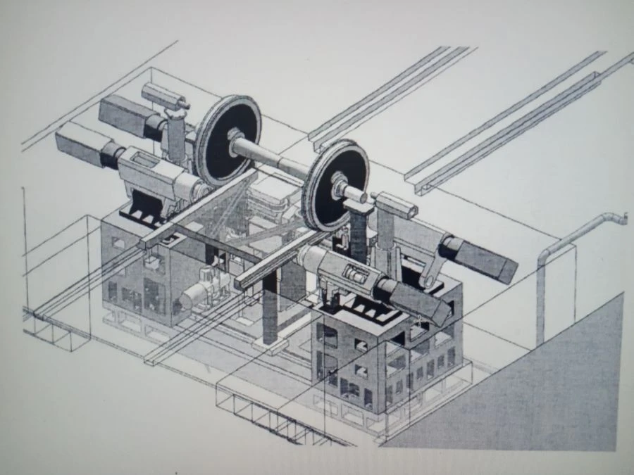 Special CNC wheel lathe model RT906F3