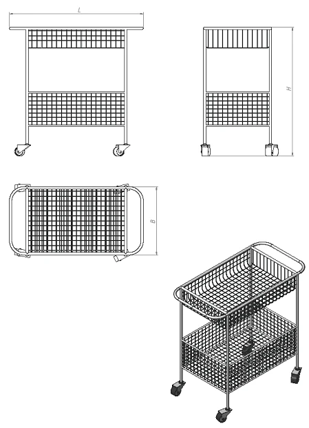 Laundry trolley (T.B series)