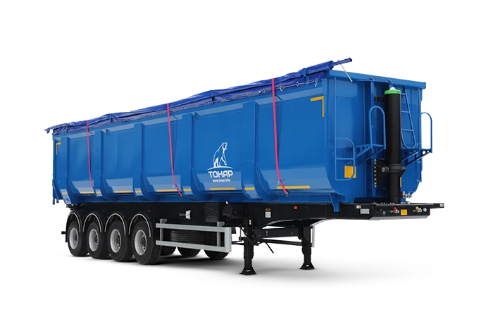 TONAR tipper semitrailer of model 952342 with axles of TONAR models: 90422, 90424, 90431