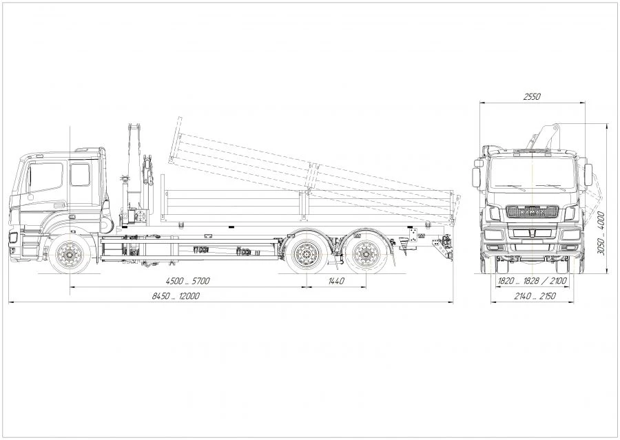 Dump trucks without CMU with diesel engine, GVW more than 20 tonnes, type 57542 modifications :57528N on KAMAZ mo chassis base