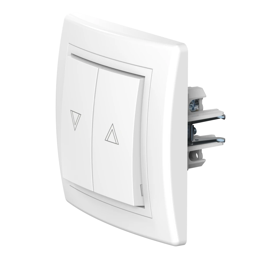 CADUCEUS ALING PRESTIGE Flush-mounted push-button switch for roller blinds 10A, 250V~, white, article number 6075.000