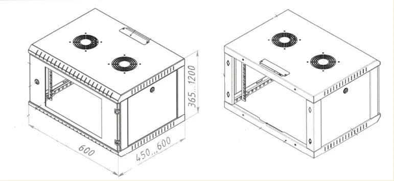 Telecommunication wall cabinets DT Standart TLNRP 4-24U