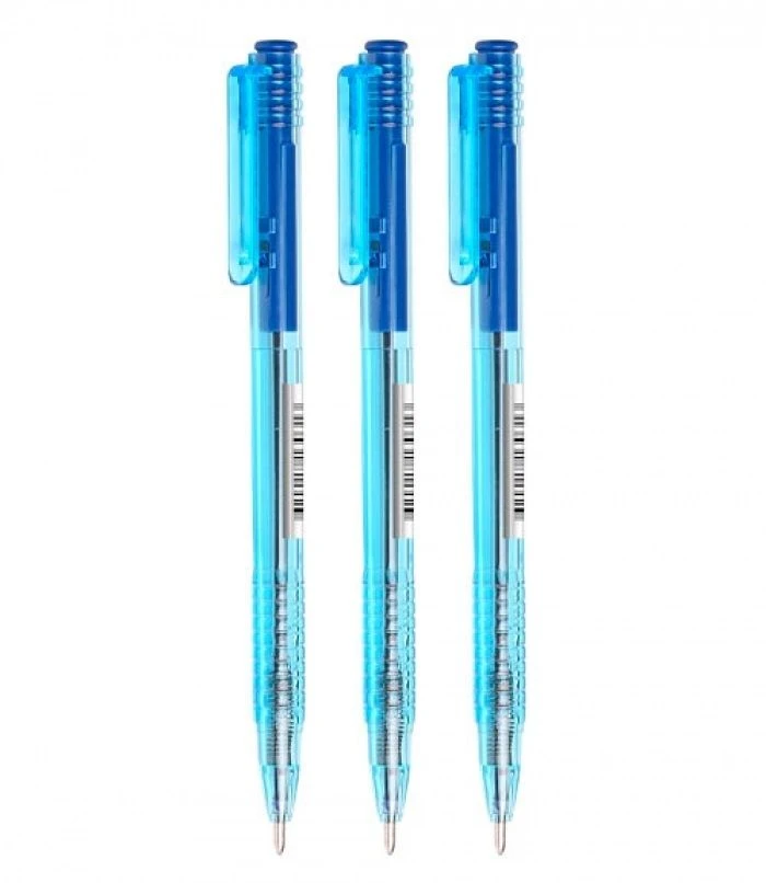 Automatic ballpoint pen, blue rod 0,7mm oil-based