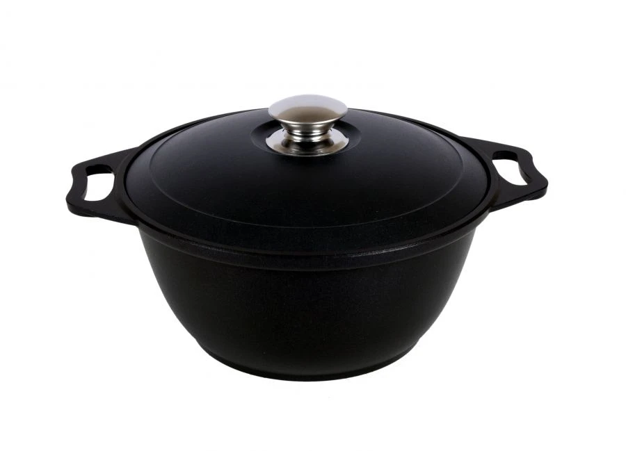 2L cast aluminium saucepan (with non-stick coating) Kukmara TM, with aluminium lid, "Tradition" line