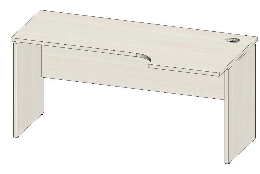Ergonomic desk on LDF supports