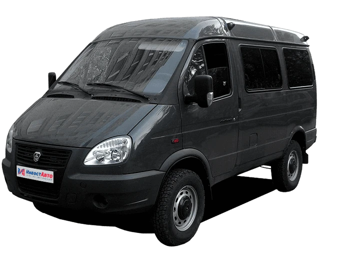 Cars for transportation of people type N1GSB, mod. N1SBRA on the basis of vehicle GAZ 27527 with petrol engine