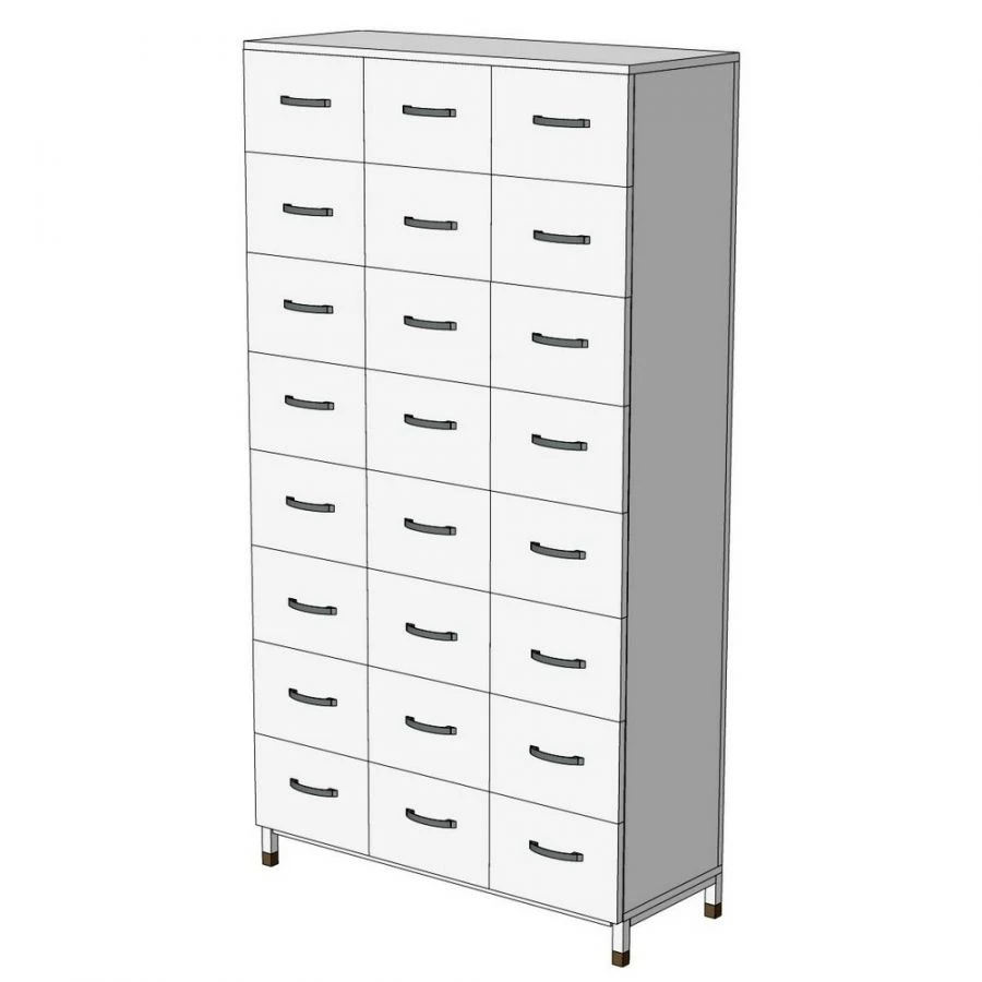 Wooden filing cabinet 800x300x2000 mm Art. no. SH-8