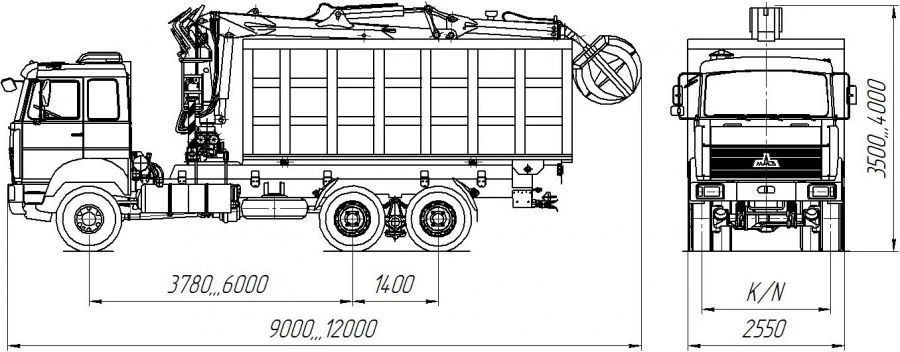 Special truck with CMU VM10L74M (metal truck with CMU), model 5908LU