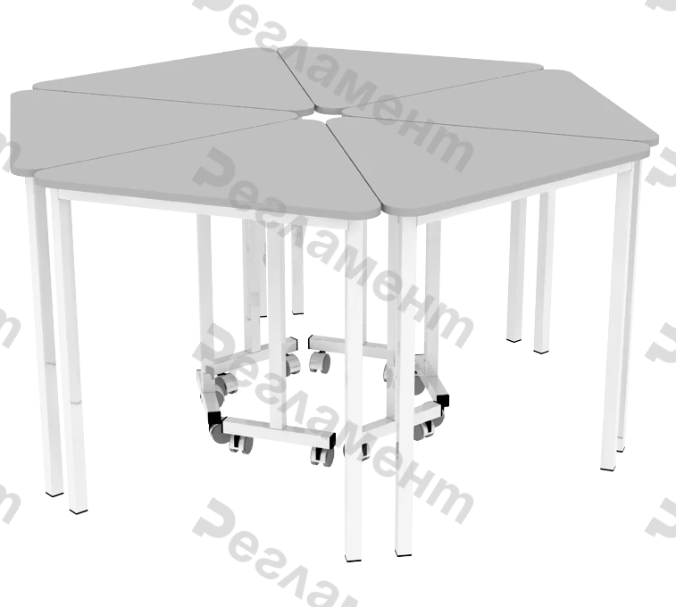 Modular table B4 400-2700x400-1200x350-950mm(WxHxH)