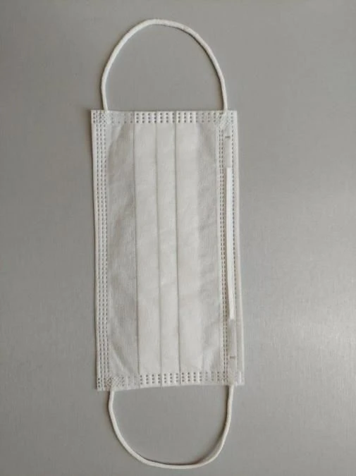 Medical mask three-layer nonwoven mask, disposable, spunbond/spunbond/meltblown with earflaps, size 175 mm x 95 mm, disposable,