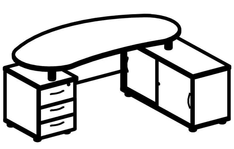 Executive desk 5007 Series "Rhythm"