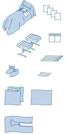 Single-use sterile surgical linen sets "ZDRAVMEDTECH" according to TU 9398-003-38957094-2005, version: Linen set o