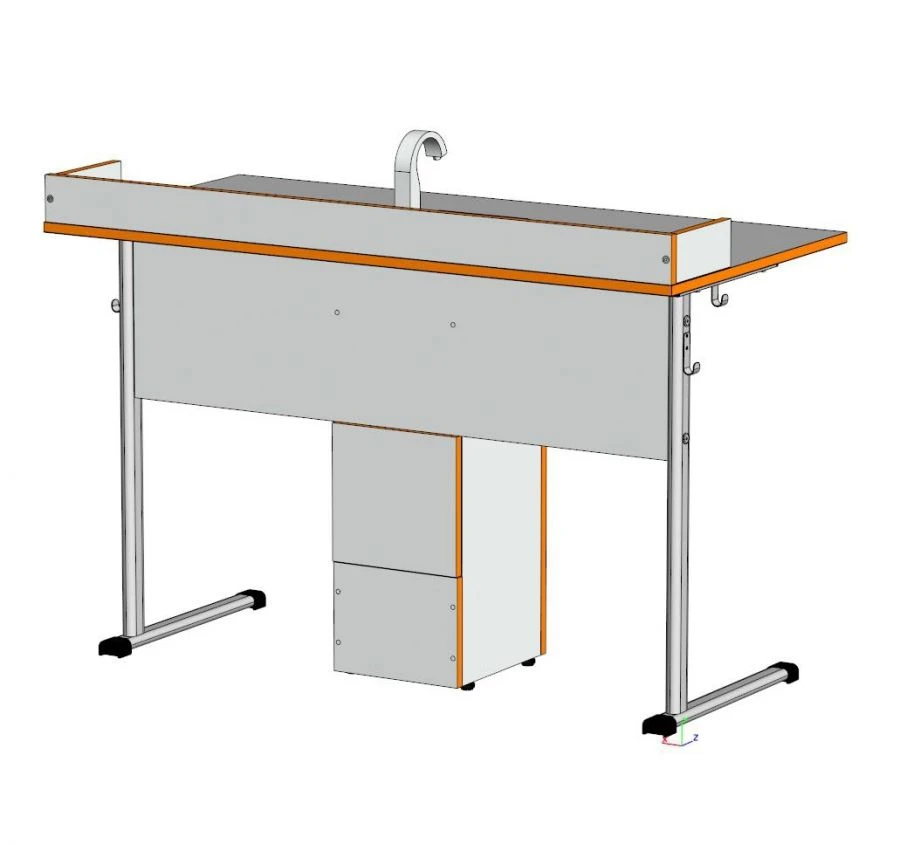 Laboratory table for biology room with sink, tap and board 4 g.r.