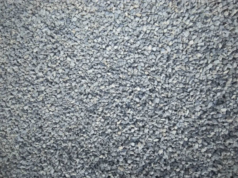 Crushed stone from rocks of wide fraction from 4 to 8 mm.