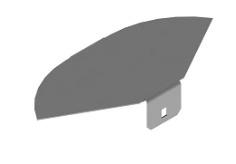 Horizontal tray cover with variable angle of rotationKL 000x45 HL, with overall dimensions from 75x45 mm to 115x45 mm, with thic