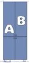 4-door cupboard for storing teaching aids with English letter. (School furniture brand "Interior" series "TDI School")