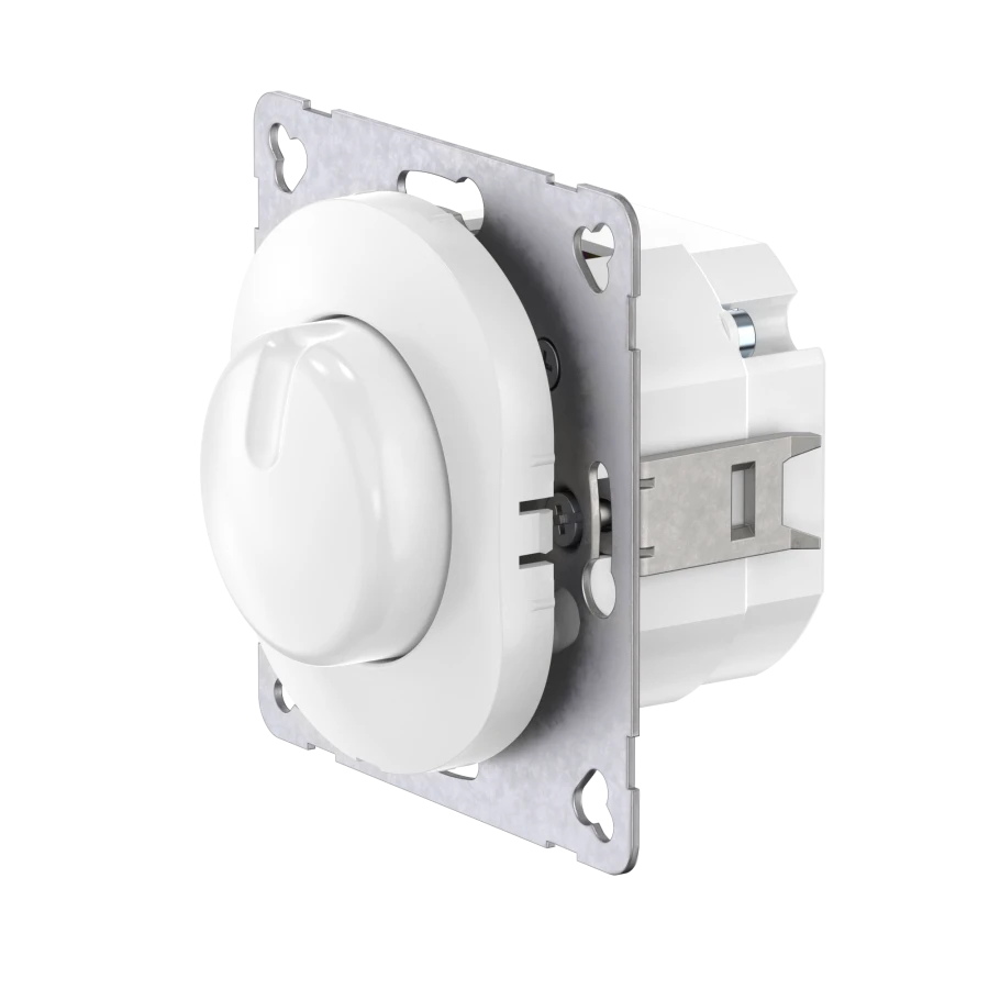CADUCEUS ALING EON Flush-mounted dimmer switch LED rotary push switch 1-100W, universal, white, art. no. E6175.0