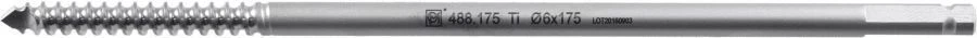 Schanz rods, 6.0 mm diameter, with sponge thread, article number 488.175.