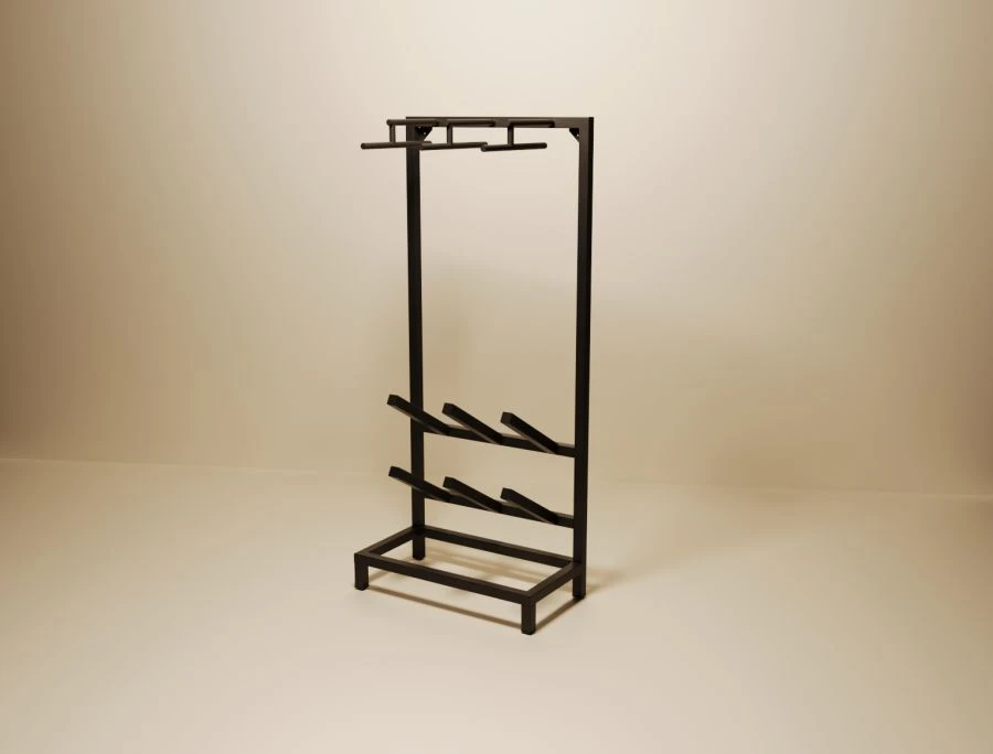 Shipboard metal furniture. Hanger for drying working clothes and shoes RBPG