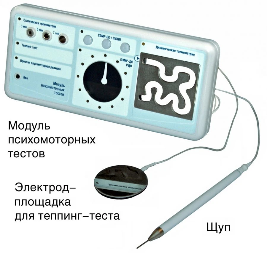Tool for automation of psychophysiological testing "Psychomotor tests module".