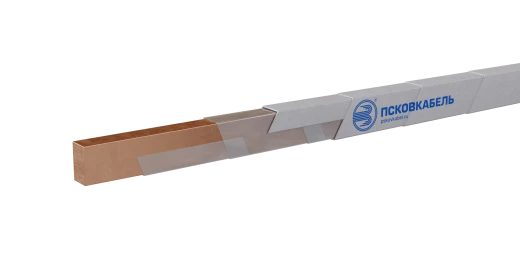Copper winding wire of round or rectangular cross-section with insulation consisting of polyethylene terephthalate film and synt