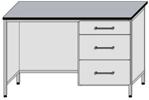 Metal laboratory writing desk