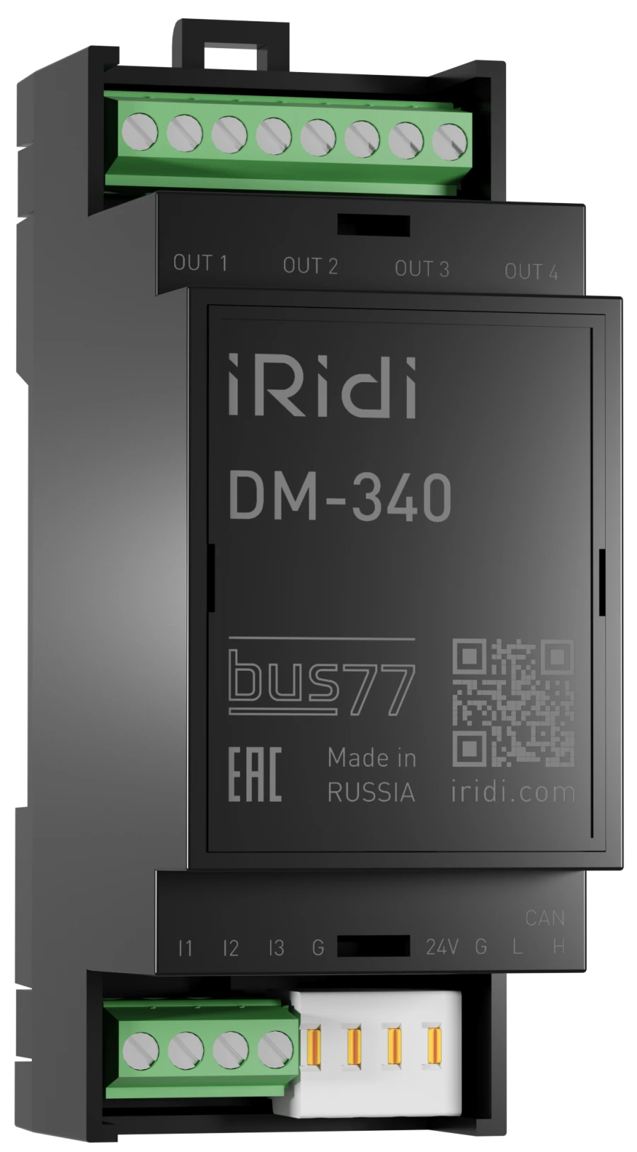 Analogue output module for 3 universal inputs, 4 outputs (DM-340/LDM-340) DSTL.468332.034TU