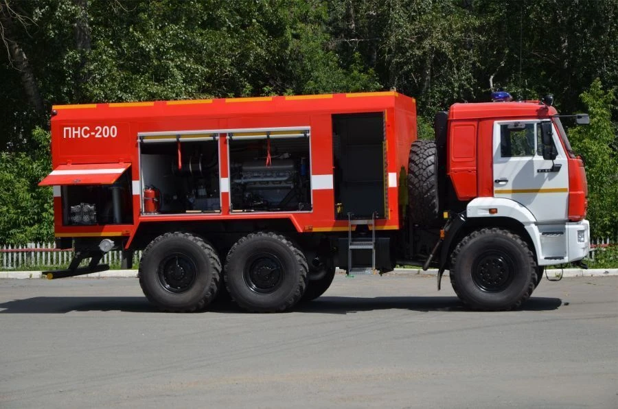 Fire pumping station PNS-200, type 58815K43118, modification PNS-200, on chassis KAMAZ-5350-D5